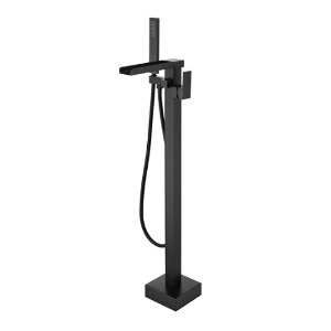 (씨트리)  스탠드 욕조수전 바닥형 욕조 샤워수전 블랙 무광 ST-51001B